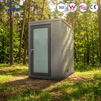 Unité de toilettes et de douche préfabriquée intégrée pour le camping en plein air avec cabine de douche coulissante