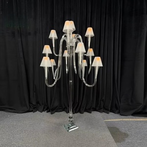 Grand lustre en cristal de haute qualité avec plusieurs bras pour les fournitures de mariage, décoration de table, centre de table - Product Image 1