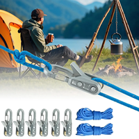 Tendeur de corde à dégagement rapide réglable pour cordes de 3 à 8 mm, idéal pour le camping, les bateaux, les camping-cars, les sangles de chargement et les auvents.