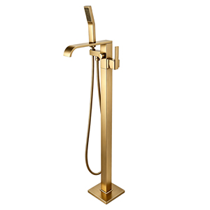 Grifo de bañera independiente monomando de latón para montaje en pared o sobre cubierta - Product Image 4