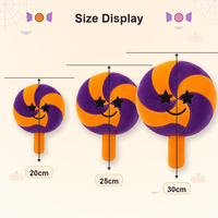 Peluche personnalisée en forme de sucette pour Halloween, jouet en peluche doux, poupée sucette, décoration de fête sur le thème des yeux d'étoile effrayants, faible MOQ, support OEM ODM