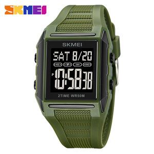 Skmei Digital Watch Men <b>Outdoor</b> Electronic Watch 50M Water Resistant Tpu Strap Multifunctional Alarm <b>Timer</b> Sport Watch - Product Image 1