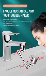 Aérateur de Robinet Extensible Pivotant FANSKI JT604B, Rotation à 1080 Degrés, Double Vitesse, Extension de Robinet, Garantie de Plus de 5 Ans, Design Moderne pour Cuisine - Product Image 2