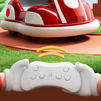 Auto Elettrica Bumper Car per Bambini con Volante e Telecomando, Girevole a 360°, per Bambini Piccoli