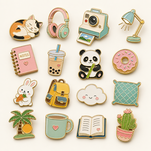 <span class=keywords><strong>Spille</strong></span> in metallo smaltato con logo personalizzato, stile cartone animato, simpatiche e kawaii, <span class=keywords><strong>per</strong></span> decorare zaini, giacche, borse, accessori regalo, all'ingrosso - Product Image 1