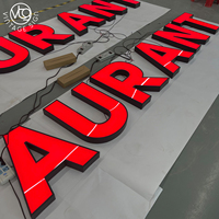 Enseigne lumineuse LED 3D extérieure résistante aux intempéries, lettres séparées, logo d'entreprise personnalisé en acrylique illuminé pour salon de coiffure