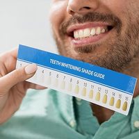 Planche d'accessoires multi-usages pour le blanchiment des dents, facile à utiliser, longue bande, lumière froide, matériel dentaire, numéro de couleur pour le blanchiment des dents.