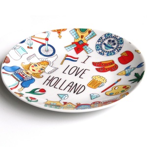 طبق سيراميك مزخرف ملون يحمل شعارًا مخصصًا تذكاريًا سياحيًا من هولندا - Product Image 5