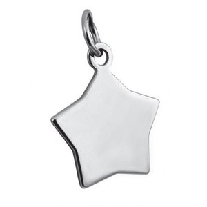 Colgante de Estrella de Plata de Ley de 25x29mm, Joyería Fina - Product Image 1