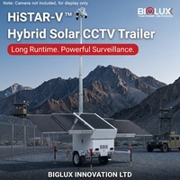 BIGLUX Remorque de sécurité mobile à énergie solaire grande capacité, 5 panneaux solaires 450W, batterie 19200Wh, étanche IP65, alimentation de secours 48V