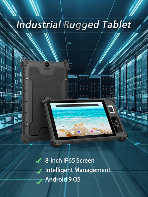 IP65 Waterproof 8-Inch Industrial NFC Android Rugged Tablet PC with Big Battery MTK Quad Core Processor