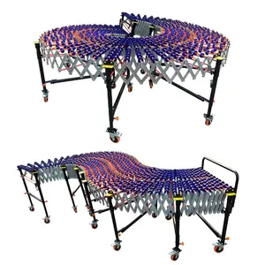 High Quality Skatewheel Take Up Flexible Heavy Duty Horizontal Belt Design Overhead Pallet Gravity Roller Conveyor
