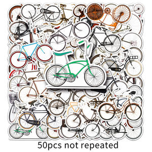 50 Calcomanías de Bicicleta Retro con Dibujos Animados, Adhesivos Vintage <span class=keywords><strong>para</strong></span> Bicicleta - Product Image 6