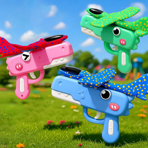 Pistola Lanza Aviones de Espuma de Plástico para Exteriores, Juguete de Avión Planeador con Luz LED para Niños - Product Image 2