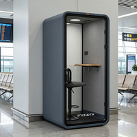 UNIBOOTH Cabine Acoustique Moderne et Élégante ISO 23351 33dB Réduction du Bruit Ignifuge Installation en 30-45 Min pour Bureau Ouvert, Bibliothèque, Centre Commercial OEM ODM