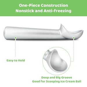 Cuillère à glace professionnelle de 7 pouces en alliage d'aluminium, anti-gel, pour melon et outils de drainage de la nourriture - Product Image 2