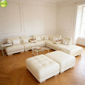 Factory Custom L-Shape <strong>Corner</strong> Living Room <strong>Sofa</strong> <strong>Set</strong> 6 7 Seat Leather <strong>Cover</strong> Sectional Modular Couch For Apartment Villa Hotel 5004 - Product Image 2