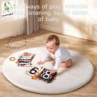 Tumama enfants enfants jouets éducatifs précoces poussettes suspendus noir et blanc doux tissu livres hochet ensembles pour bébé berceau Mobile