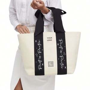 Bolsa de Compras de Alta Calidad, Duradera, Ecológica, Moderna, Pequeña y Mediana, con Lazo, Estilo Casual, Linda, para Adolescentes, para Viajes al Aire Libre - Product Image 6