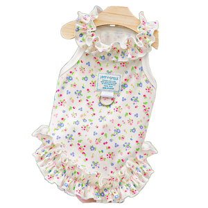 Robes d'été en polyester XL pour animaux de compagnie, motif floral, respirantes, écologiques, lavables en machine, pour chiens et chiots de luxe - Vente en gros - Product Image 1