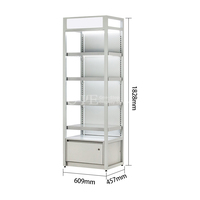 Vitrine à encens design avec éclairage LED, présentoir de parfum de luxe pour les magasins de cosmétiques de détail, OEM disponible