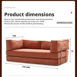 Sofá Comprimido de Estilo Moderno de China, Sofá Cama 2 en 1 Envasado al Vacío, Sofá Cama Extensible Grande Tamaño King - Product Image 5