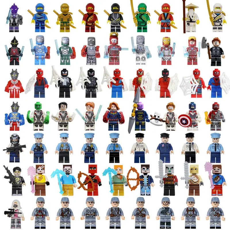 Harga Pabrik 8 Buah/Set Super Kapten Thor Man Mesin Perang Angka Blok Bangunan Anak-anak Model Klasik Batu Bata untuk Mainan