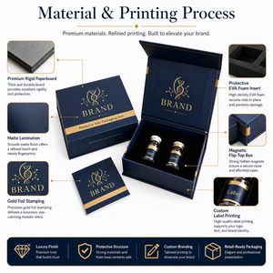 Customized 2ml/3ml/10ml Various Vial/Bottle Packaging <strong>Paper</strong> <strong>Box</strong> with Foam/EVA Liner of 2/5/10 Packed <strong>Box</strong> OEM&amp;ODM - Product Image 4