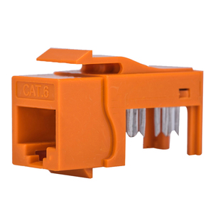 Módulo Keystone RJ45 Cat6 UTP Naranja de Ángulo Recto para Placa de Pared y Panel de Conexiones - Product Image 3