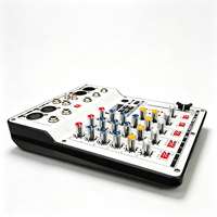 XTUGA Mixeur audio RGB 4 canaux de haute qualité avec interface USB en métal pour DJ à domicile, karaoké, enregistrement sur ordinateur avec effets DSP