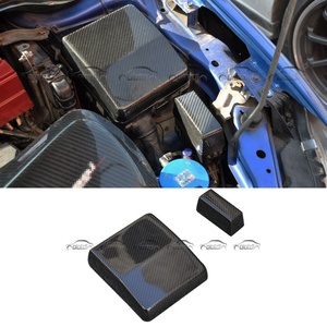 2 Piezas de Cubierta de Caja de Fusibles de Motor de Fibra de Carbono Real para Mitsubishi Lancer Evolution EVO 10 X 2008+ Estilo de Auto - Product Image 2