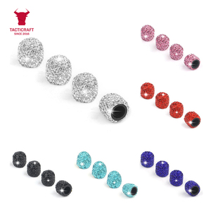 Bouchons de valve automobile intégrés au diamant pour bouchon de valve de pneu de véhicule anti-poussière ornement de pneu automobile universel - Product Image 1