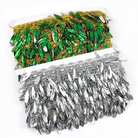 Meetee MT202 40mm Pendentif Frange Ruban Durable Rayonne Accessoires de Couture Décoration Dentelle à Paillettes pour Sacs & Textiles de Maison