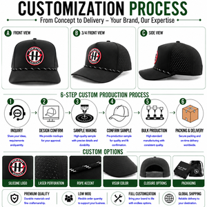 5 Panel Golf Cap Silicone Logo Custom High Quality Low MOQ Logo Velcro Closure Quick Dry Lightweight Durable Unisex - Product Image 2