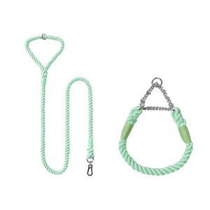Conjunto de <span class=keywords><strong>collar</strong></span> y correa de perro de algodón trenzado, venta al por mayor, diseñador personalizado hecho a mano, de lujo, pequeño, grande, para mascotas, cuerda para caminar - Product Image 5