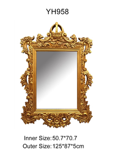 Miroir encadrée de style Art Déco, fait main, de luxe, de forme irrégulière, antique, baroque, pour la décoration de la maison - Product Image 1