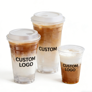 Vasos Desechables de Plástico PP de Pared Simple con Tapas y Pajitas de 90 mm, Impresión UV Personalizada para Café/Cafeterías/Máquinas Expendedoras, Marca Starlight de 12 oz - Product Image 3