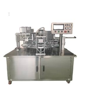 Machine de remplissage et de scellage de gobelets à eau et à jus rotative <span class=keywords><strong>KIS</strong></span>-4 voies de Chine - Product Image 3