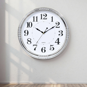 Orologio da Parete Silenzioso da 14 Pollici, Nuovo Design, Stile Antico Unico, Set di Due Pezzi, in Plastica, Art Déco, con Lancette al Quarzo, per <span class=keywords><strong>Soggiorno</strong></span> - Product Image 3