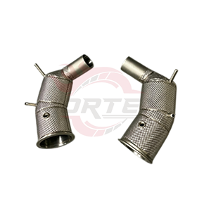 ท่อลงสแตนเลสสตีล 304 แบบไหลเวียนสูง ขัดเงาแบบกระจก สำหรับ Porsche 911 992 Turbo S 3.8T ปี 2020-2025 ไม่มีแผ่นกันความร้อน - Product Image 2