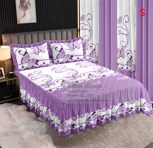 Set di 7 pezzi <span class=keywords><strong>con</strong></span> <span class=keywords><strong>tende</strong></span> da <span class=keywords><strong>letto</strong></span> trapuntato completo arredamento per la camera da <span class=keywords><strong>letto</strong></span> tessuti moderni per la casa - Product Image 2