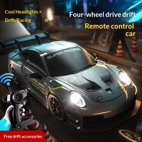Voiture télécommandée RC Drift 1:20 SU7 Violette, 4 roues motrices, haute vitesse, 2.4G sans fil, avec éclairage, en ABS, rechargeable