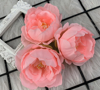Yopin-1341 fleurs artificielles de bonne qualité en soie, tête de fleur de pivoine bon marché pour mariage