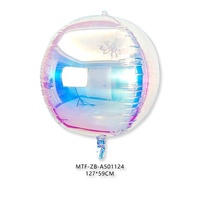 MTF Vente en gros de ballons de fête d'anniversaire ronds de 50 pouces, ballons colorés à l'hélium, ballons géants 3D, ballons en feuille d'aluminium 3D