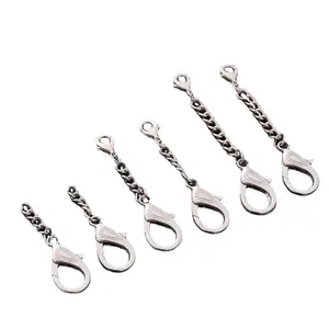 Size alloy lobster plus chain key ring hanging accessories wholesale stock
