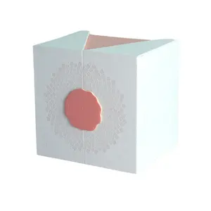 뚜껑 직사각형 하드 종이 선물 포장 상자 생일 파티 용품 사용자 정의 고급 핑크 판지 상자