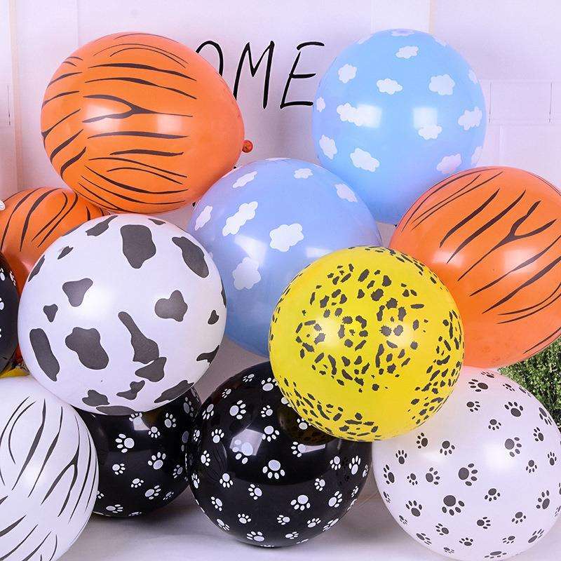 12inch Jungle Safari Animal Print Globo Cartoon Latex Balloon Single 12inch-jungle-safari-animal-print-globo-cartoon-latex-balloon-single