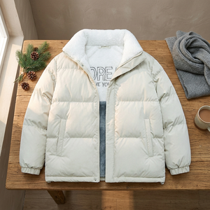 Veste d'hiver réversible pour homme, col montant, en duvet alternatif, double face, chaude - Product Image 1