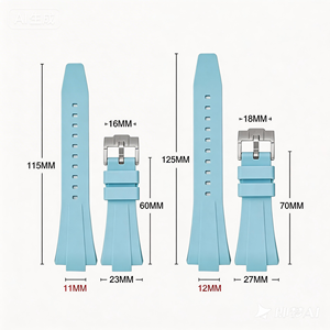 <span class=keywords><strong>Correas</strong></span> de reloj de silicona de 11mm y 12mm para <span class=keywords><strong>Tissot</strong></span> Prx de 35mm y 40mm, modernas, coloridas, con doble liberación rápida - Product Image 5