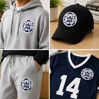 Écusson brodé personnalisé et durable pour équipe de football, thermocollant ou à coudre, en tissu Tatami floqué 3D pour vêtements
